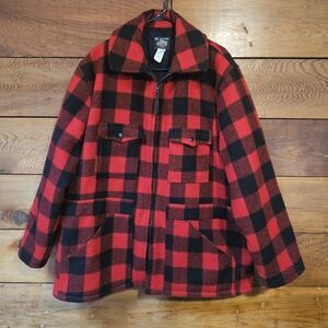 Johnson Woolen Mills Red and Black Plaid Jacket